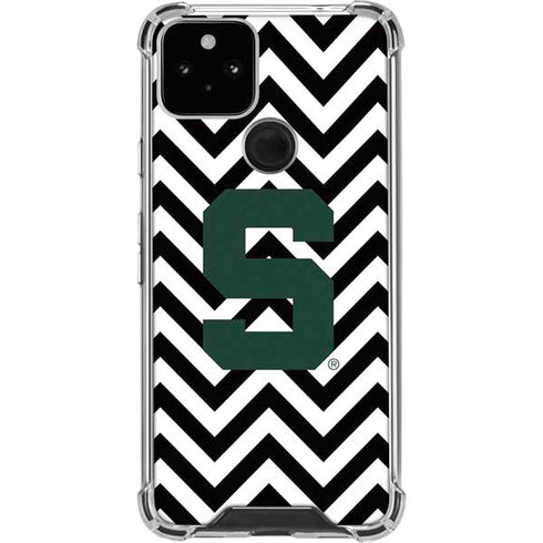 Michigan State University Spartans S Chevron Google Pixel 5 Clear Case